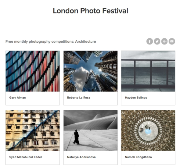 London Photo Festival gallery as an example of how to run a photo contest