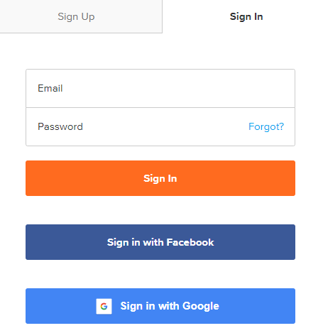 sign in with google button